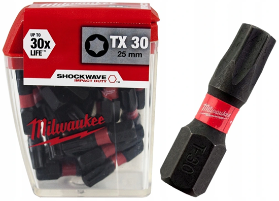 Снимка на Накрайници Milwaukee TX30 25mm,25бр.,4932430886