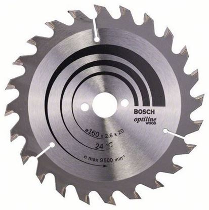 Снимка на Циркулярен диск Optiline for Wood;160 x 20/16 x 2,6 mm, 24;2608640596