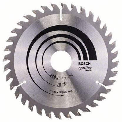 Снимка на Циркулярен диск Optiline for Wood;165 x 30/20 x 2,6 mm, 36;2608640603