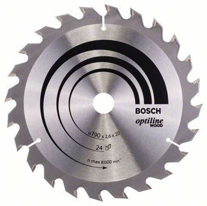Снимка на Циркулярен диск Optiline for Wood;190 x 20/16 x 2,6 mm, 24;2608640612