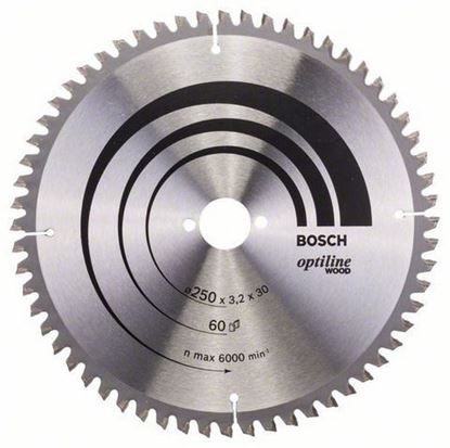 Снимка на Циркулярен диск Optiline for Wood;250 x 30 x 3,2 mm, 60;2608640644