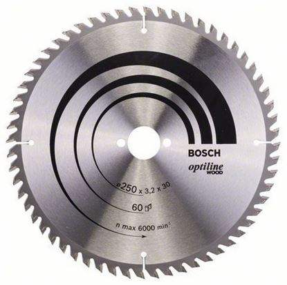 Снимка на Циркулярен диск Optiline for Wood;250 x 30 x 3,2 mm, 60;2608640729
