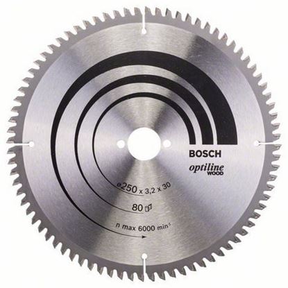 Снимка на Циркулярен диск Optiline for Wood;250 x 30 x 3,2 mm, 80;2608640645