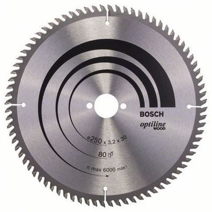 Снимка на Циркулярен диск Optiline for Wood;250 x 30 x 3,2 mm, 80;2608640660