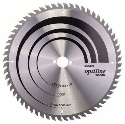 Снимка на Циркулярен диск Optiline for Wood;315 x 30 x 3,2 mm, 60;2608640651