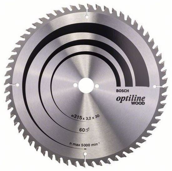 Снимка на Циркулярен диск Optiline for Wood;315 x 30 x 3,2 mm, 60;2608640651