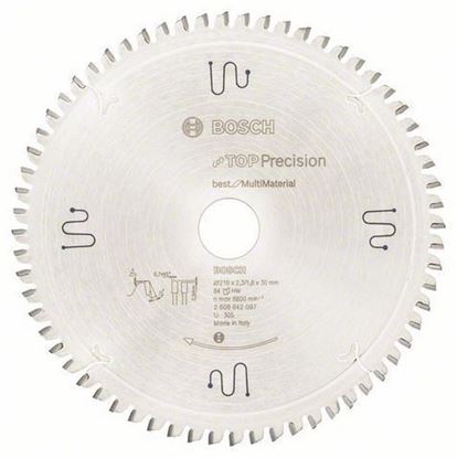Снимка на Циркулярен диск Top Precision Best for Multi Material;ø 216x30x2.3/1.8mm  64T TCG;2608642097