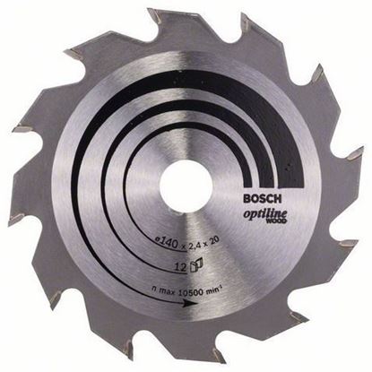 Снимка на Циркулярен диск Optiline for Wood;140 x 20/12,7 x 2,4 mm, 12;2608641168