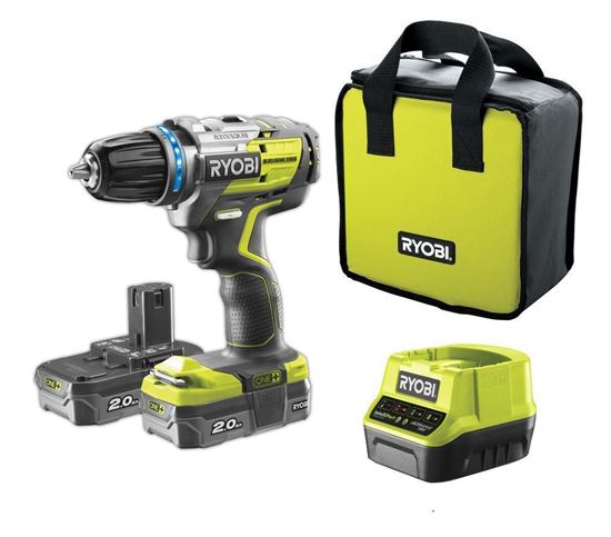 Снимка на  Акумулаторна безчеткова бормашина Ryobi R18DDBL-220S,18V,2x2.0Ah,5133003435  