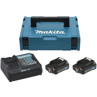 Снимка на Комплект батерии + зарядно устройство Makita 2x 2.0 Ah 