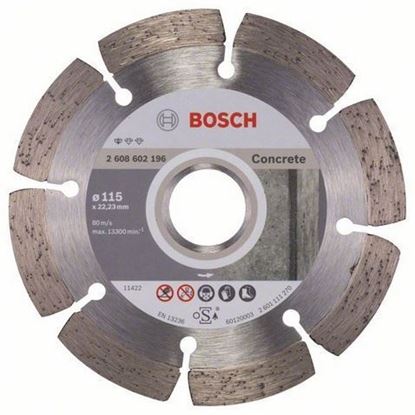 Снимка на Диамантен диск за рязане бетон Standard for CONCRETE 115 x 22,23 x 10 mm, 2608602196