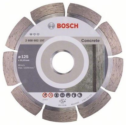 Снимка на Диамантен диск за рязане бетон Standard for CONCRETE 125 x 22,23 x 10 mm;2608602197