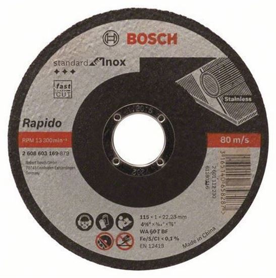 Снимка на Диск за рязане, AS 46 T INOX BF, 115 mm, 22,23 mm, 1 mm,2608603169