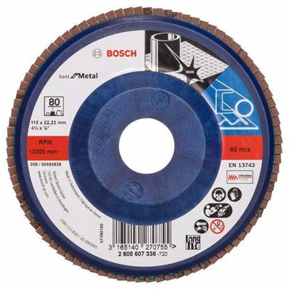 Снимка на Ламелен диск - прав;115 x 22,23 mm, P80;2608607336