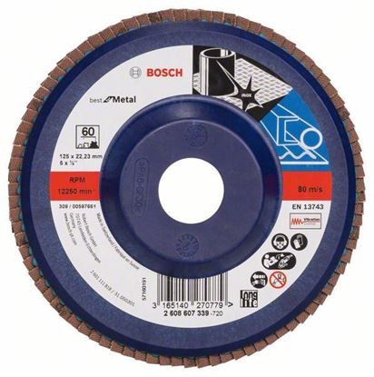 Снимка на Ламелен диск - прав;125 x 22,23 mm, P60;2608607339