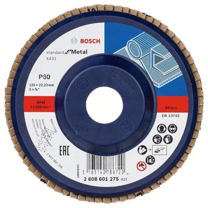 Снимка на Ламелен диск X431 Standard for Metal, прав, пластмасова основа, 125x22.23mm, G60;;2608601275