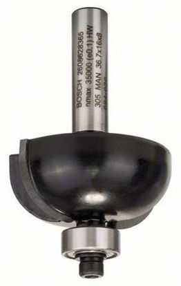 Снимка на Фрезер за закръглени фалцове;8 mm, R1 12 mm, D 36,7 mm, L 16 mm, G 58 mm;2608628365