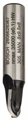 Снимка на Фрезер за закръглени фалцове;8 mm, R1 4 mm, D 8 mm, L 9,5 mm, G 40 mm;2608628367