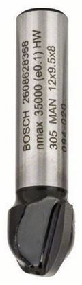 Снимка на Фрезер за закръглени фалцове;8 mm, R1 6 mm, D 12 mm, L 9,5 mm, G 40 mm;2608628368