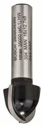 Снимка на Фрезер за закръглени фалцове;8 mm, R1 8 mm, D 16 mm, L 12,7 mm, G 45 mm;2608628369