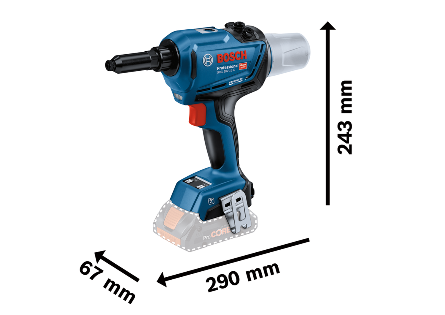 Снимка на Акумулаторна нитачка Bosch GRG 18V-16 C,Solo,06019K5000