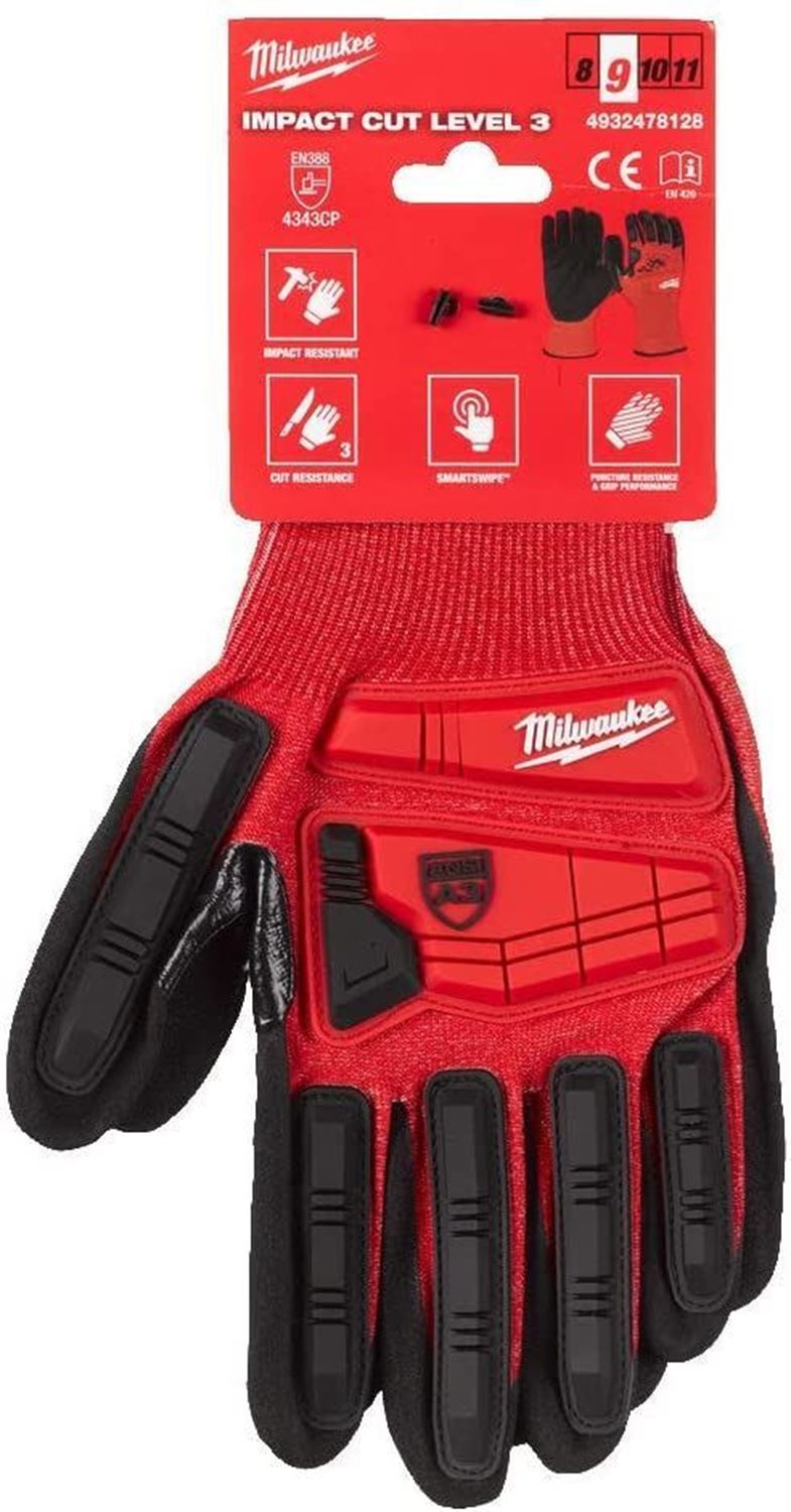 Снимка на Предпазни ръкавици Milwaukee Impact със защита от удар и сряз ниво-3 размер 9/L, 4932478128