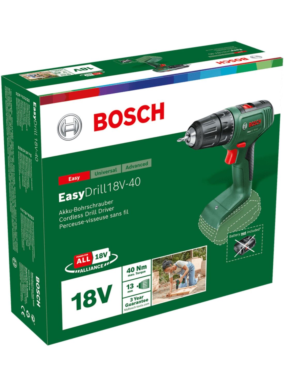 Снимка на Акумулаторен винтоверт EasyDrill 18V-40,Solo,06039D8000,Bosch