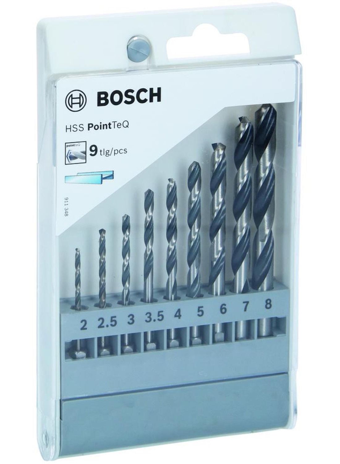 Снимка на Комплект свредла HSS PointTeQ Hex 9 бр,2607002826,Bosch