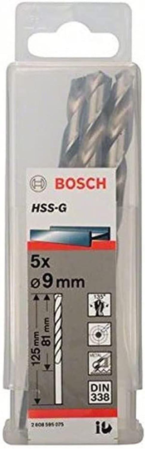 Снимка на Свредло за метал HSS-G 9x81x125 mm,5 броя,2608595075,Bosch