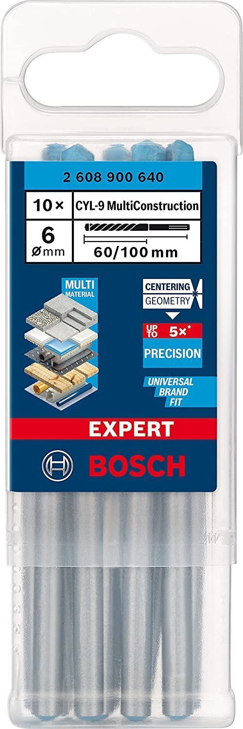 Снимка на EXPERT Универсално Свредло CYL-9 Multi Construction 6x60x100 mm,d 5,5 mm,10 броя,2608900640,Bosch