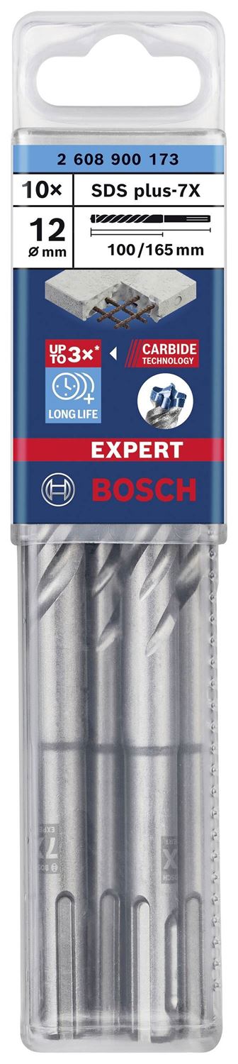 Снимка на EXPERT Свредлa SDS plus 7X  10 бр 12x100x165 mm,2608900173,Bosch