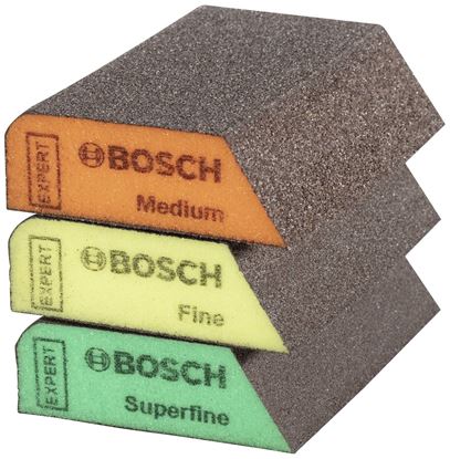 Снимка на EXPERT Комплект комбинирани шлифовъчни гъби средна/фина/супер фина S470 3 бр.,2608901174,Bosch