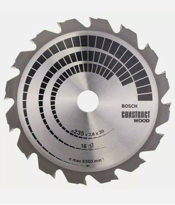 Снимка на Диск за циркуляр Construct Wood, 235x30/25x2.8 мм, 16 зъба, 2608640636, Bosch