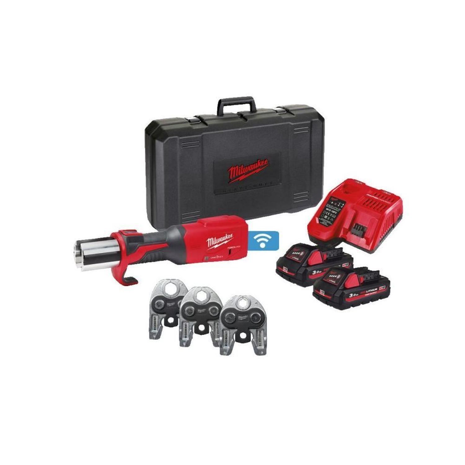 Снимка на Акумулаторна радиална преса M18ONEBLHPT-302C GEBERIT MAPRESS SET, 18V, 2X3 AH, 32 KN, 4933480904, Milwaukee