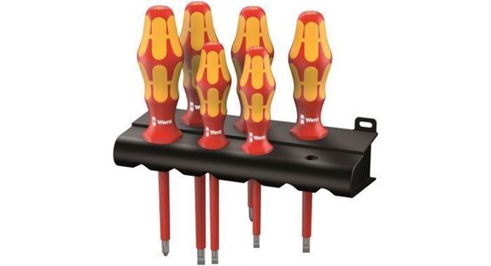 Снимка на К-т отвертки WERA; 160 i/6 Rack Screwdriver Set Kraftform Plus Series 100,05006145001 