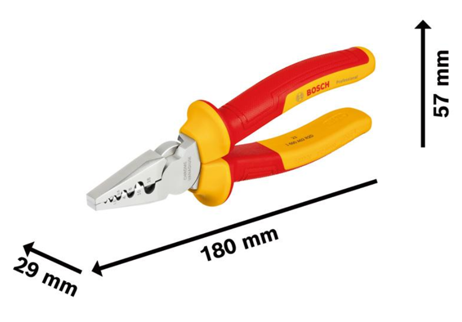 Снимка на  Клещи за кримпване BOSCH VDE 180 mm, 1600A02NE6 