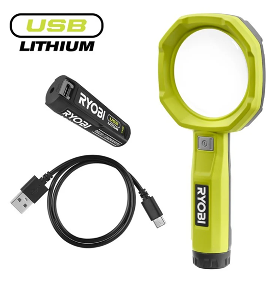 Снимка на НОВО!Лупа RYOBI с USB зарядно, 2Ah, 5133006229