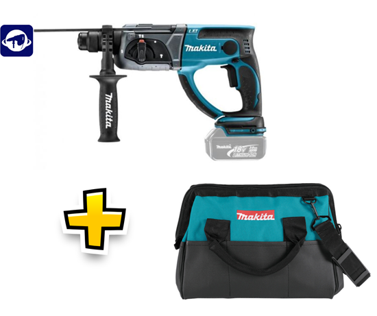 Снимка на Акумулаторен перфоратор Makita DHR202Z, SOLO + Чанта за инструменти