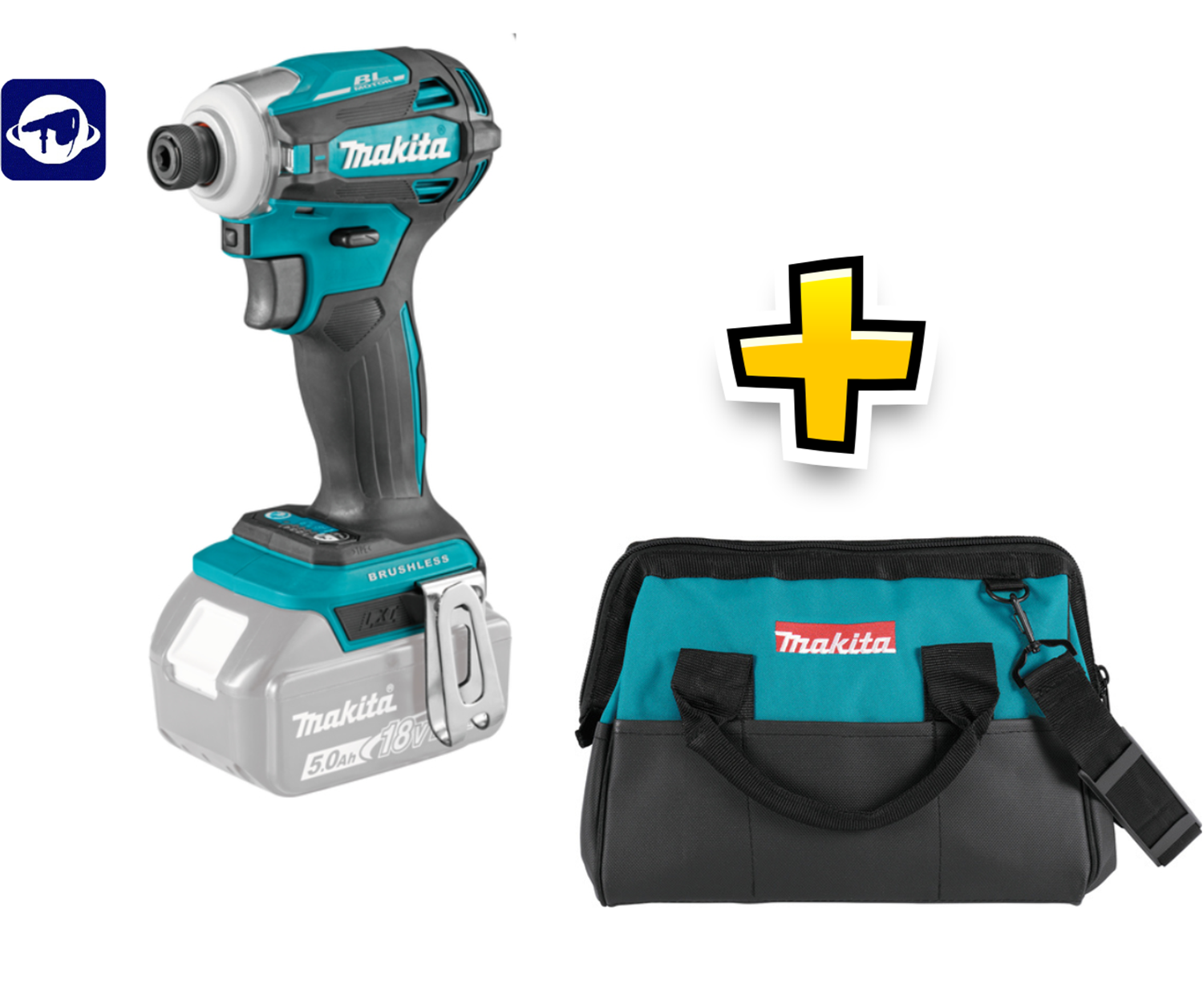 Снимка на Акумулаторен ударен гайковерт Makita DTD172Z, SOLO + Чанта за инструменти