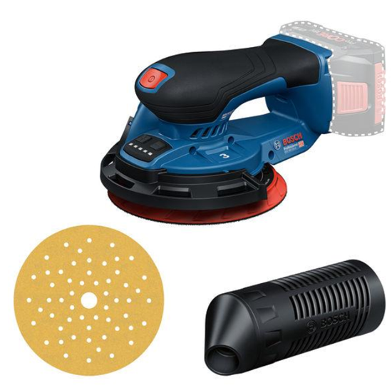 Снимка на   Акумулаторен ексцентършлайф BOSCH GEX 18V-150-3, SOLO, 0601372904